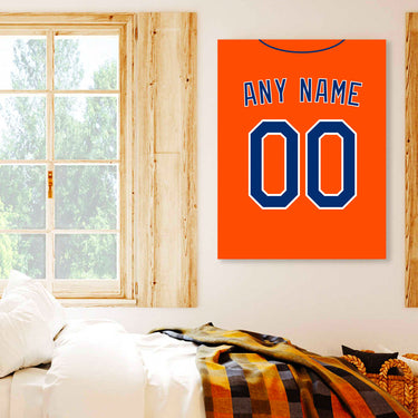 New York Jersey Custom Canvas Print Wall Art for Boy Girl Men Women Baseball Personalized Canvas Art